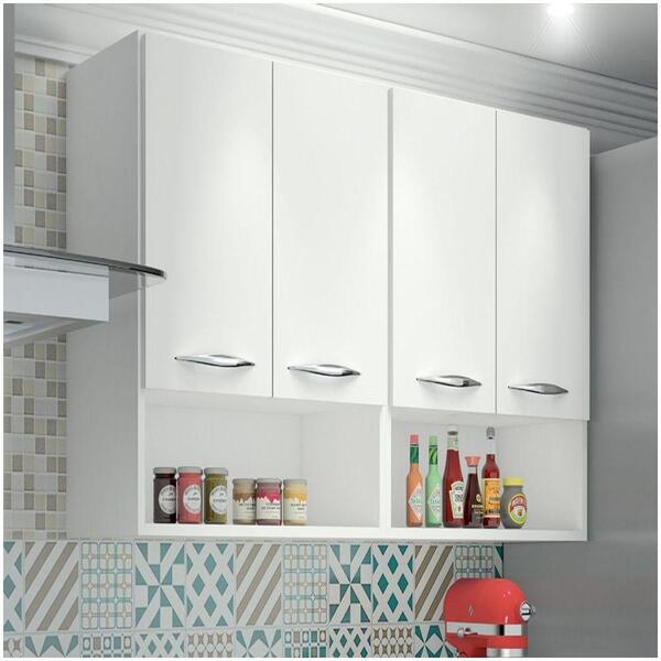 Armário Multiuso Parede 2 Nichos Lavanderia Produtos