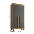 Armário Multiuso Paris Cinamomo/grafite – Rv Móveis