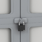 Armário Multiuso Plástico Cinza 180x65x40cm Modulize Spaceo