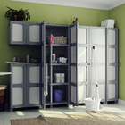 Armário Multiuso Plástico Cinza 96x65x40cm Modulize Spaceo