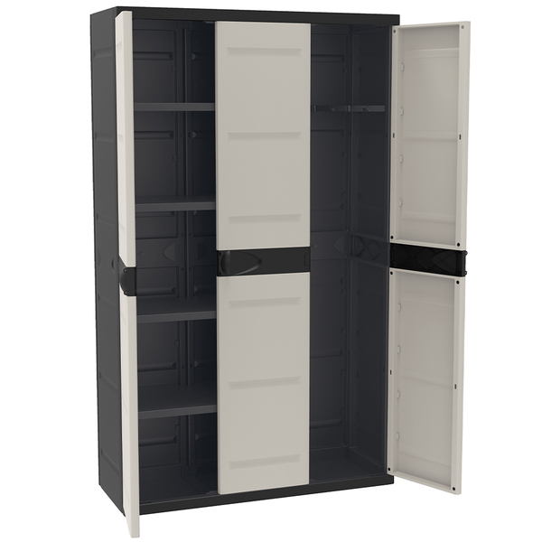 Armário Multiuso Plástico Extra Grande Titanium Bege Plastiken