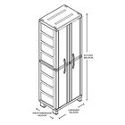 Armário Multiuso Plástico Grande Baru Bege Rimax
