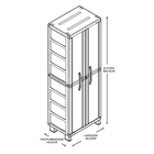 Armário Multiuso Plástico Grande Baru Cinza Rimax