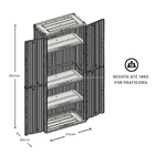 Armário Multiuso Plástico Grande Cinza Starplastic