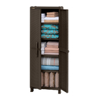 Armário Multiuso Plástico Grande Rattan Marrom Rimax