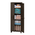 Armário Multiuso Plástico Grande Rattan Marrom Rimax