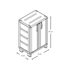 Armário Multiuso Plástico Médio Baru Bege Rimax