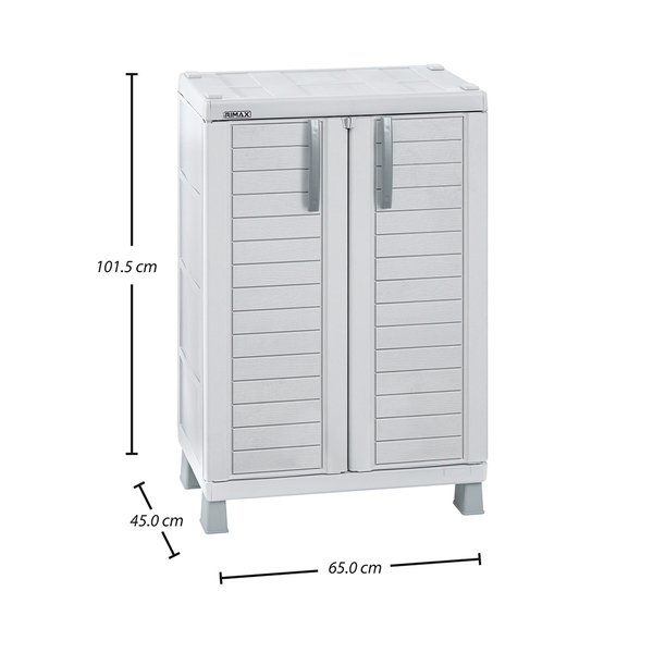 Armário Multiuso Plástico Médio Baru Cinza Rimax | Leroy Merlin