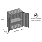 Armário Multiuso Plástico Médio Cinza Starplastic