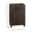 Armário Multiuso Plástico Médio Rattan Marrom Rimax