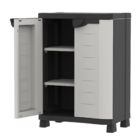Armário Multiuso Plástico Médio Space Saver Preto Plastiken