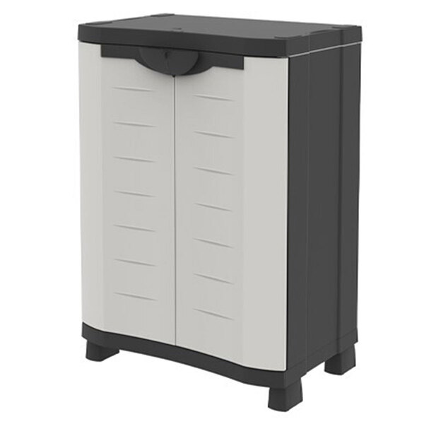 Armário Multiuso Plástico Médio Space Saver Preto Plastiken