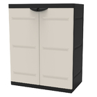 Armário Multiuso Plástico Médio Titanium Preto Plastiken