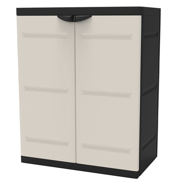 Armário Multiuso Plástico Médio Titanium Preto Plastiken