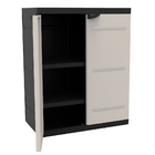 Armário Multiuso Plástico Médio Titanium Preto Plastiken