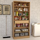 Armário Multiuso Plaza 2 Portas Com Espelho 1 Gaveta Amêndola