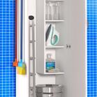 Armário Multiuso Porta Vassouras 1 Porta Branco Multiusos