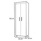 Armário Multiuso Rafaela 2 Portas Nathy Móveis Rústico