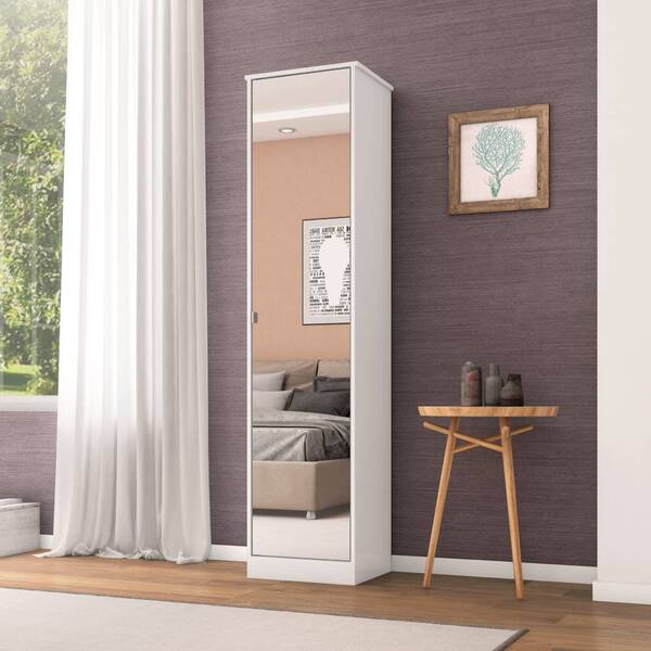 Armário Multiuso Reflex Ii Com Espelho 1 Porta Branco Tana De