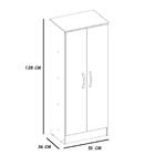 Armário Multiuso Resistente 2 Portas E 4 Prateleiras Branco