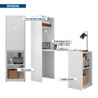 Armário Multiuso Retrátil 1 Porta 3 Prateleiras Com Mesa Auxi