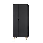 Armário Multiuso Retrô 04 Prateleiras E 02 Portas Puma Preto