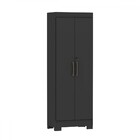 Armário Multiuso Rio 2 Portas 5 Prateleiras Com Chave Preto F