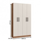 Armário Multiuso Riviera 4 Portas 8 Prateleiras Freijó/off Wh