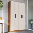 Armário Multiuso Riviera 4 Portas 8 Prateleiras Freijó/off Wh