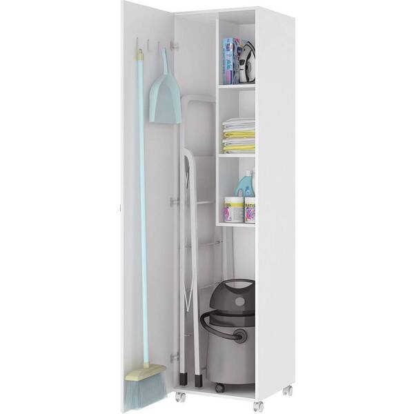 Armário Multiuso Rodízios Mendoza Branco - Art In Moveis