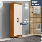 Armário Multiuso Roma 2 Portas 6 Prateleiras Benetil Cinamomo