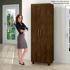 Armário Multiuso Roma 2 Portas Com Chave Avelã Ipê