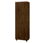 Armário Multiuso Roma 2 Portas Com Chave Avelã Ipê