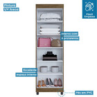 Armário Multiuso Roma 2 Portas Com Chave Avelã Ipê