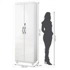 Armário Multiuso Roma 2 Portas Com Chave Branco