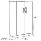 Armário Multiuso Rosana 2 Portas - Ajl Móveis