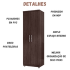 Armário Multiuso Sabrina 2 Portas Castanho Ajl