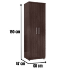 Armário Multiuso Sabrina 2 Portas Castanho Ajl