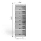 Armário Multiuso Sapateira 2 Portas 6 Prateleiras 61cm