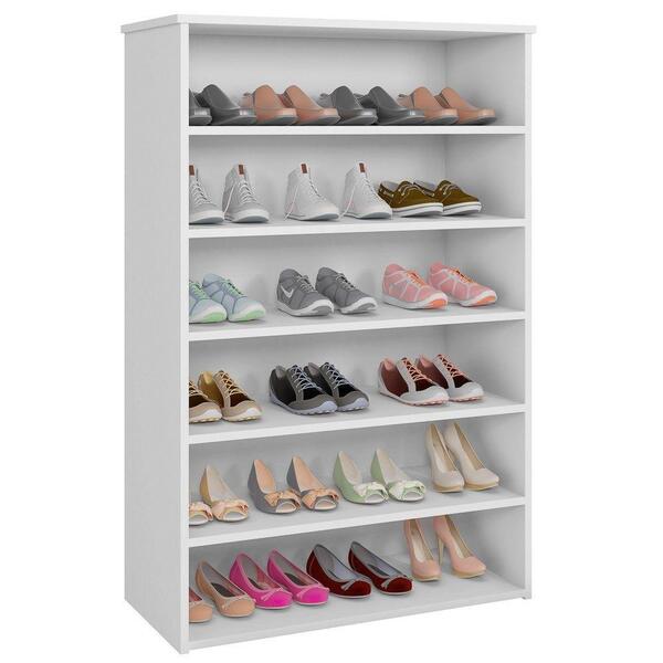 Armário Multiuso Sapateira 5 Prateleiras Laís Branco - Ajl Mó