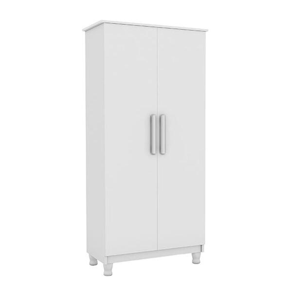 Armário Multiuso Sapateira Com Cabideiro Luapa Branco