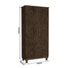 Armário Multiuso Sapateira Com Cabideiro Luapa Café