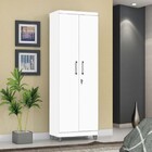 Armário Multiuso Sapateira Com Chave E Prateleiras Branco