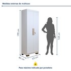 Armário Multiuso Sapateira Com Prateleiras Asteca Branco