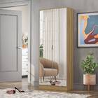 Armário Multiuso Sapateira Grife Com Espelho 2 Portas Amendol