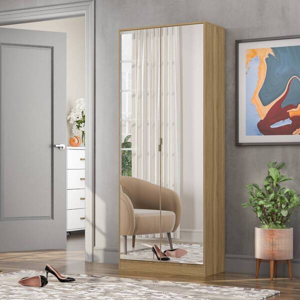 Armário Multiuso Sapateira Grife Com Espelho 2 Portas Amendol