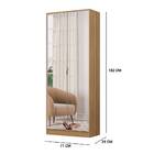 Armário Multiuso Sapateira Grife Com Espelho 2 Portas Amendol