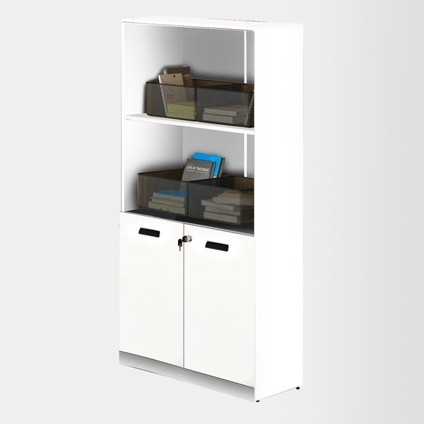 Armario Multiuso Semi Aberto 2 Portas Wk15 Branco Fit Mobel Leroy Merlin