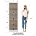 Armário Multiuso Solteiro Com Espelhos E Pés Organizador Sala