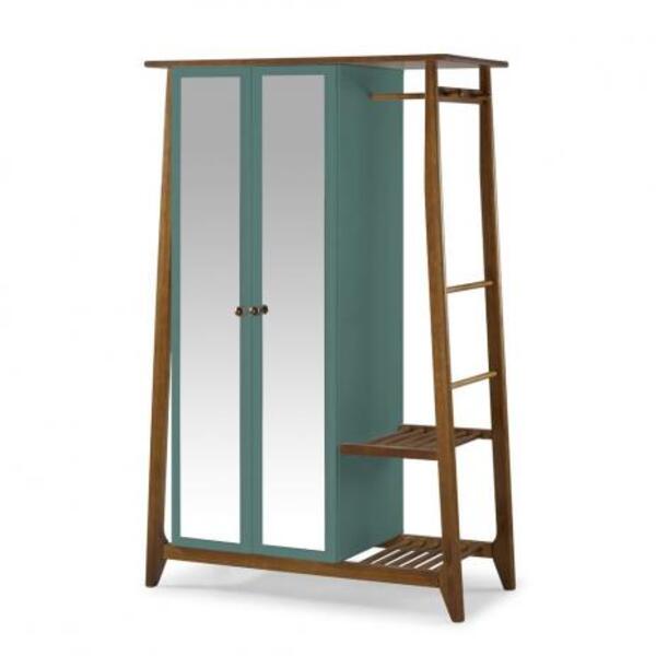 Armário Multiuso Stoka 2 Portas - Máxima Nogal/azul Claro